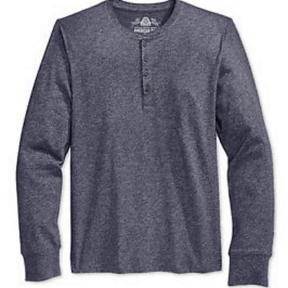 American Rag Other - American Rag long sleeve henley heathered navy XL